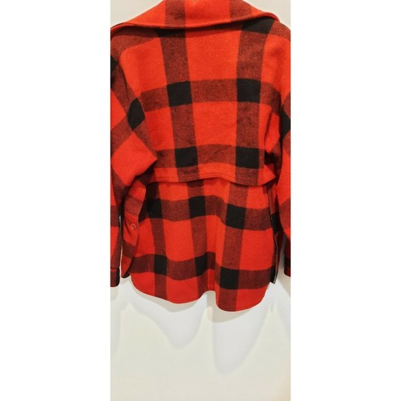 Vtg 60s Hirsch Weis Buffalo Plaid Wool Hunting Coat. - Picture 3 of 12